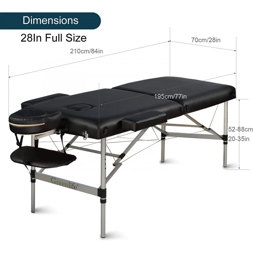 Beauty Salon Professional Double Fold Aluminum Massage Facial Table Bed